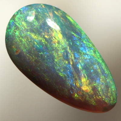 SOLID SEMI BLACK OPAL Full on colour, red and orange over green and blue